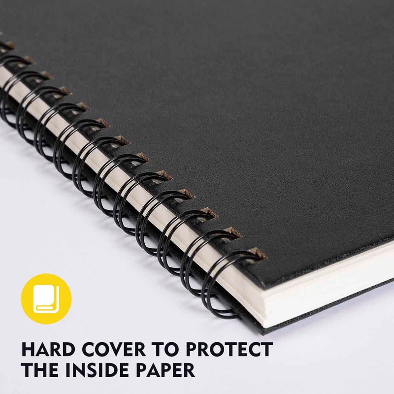 CONDA 9"x12" Sketch Book Set, 2 Pack, 120 Sheets, Spiral Bound Marker Pad, Durable Acid Free Sketchbook Mixed Media for Beginner Kids Adults Artists - Image 2